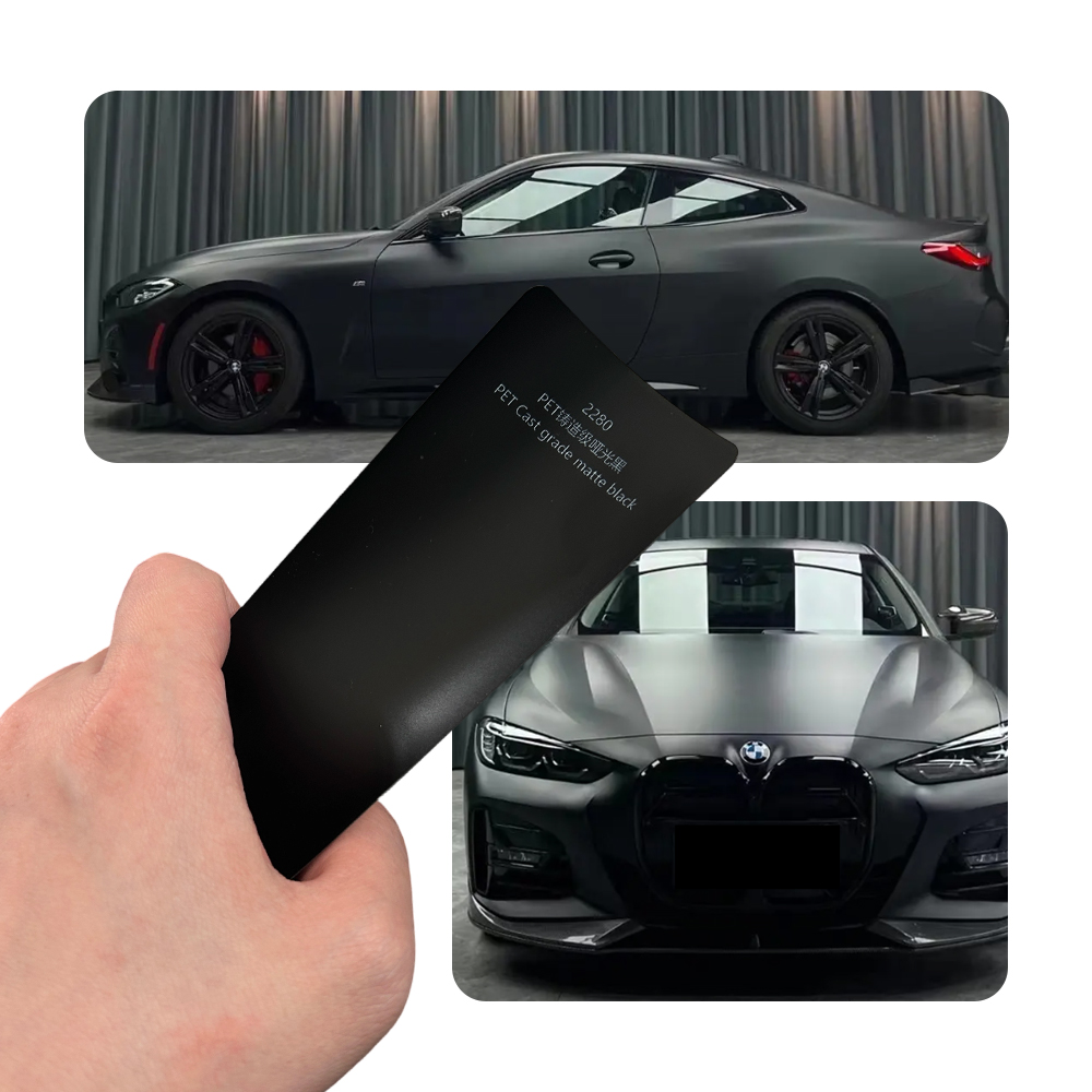 Car Vinyl Wrap Roll 1.52X18M - 슈퍼 매트 캐스트 매트 블랙 풀
