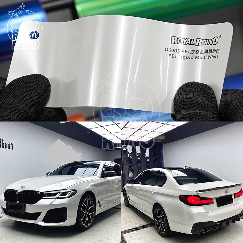 Car Vinyl Wrap Roll 1.52X18M - PET 라이너 리퀴드 메탈릭 화이트 1.52x18M