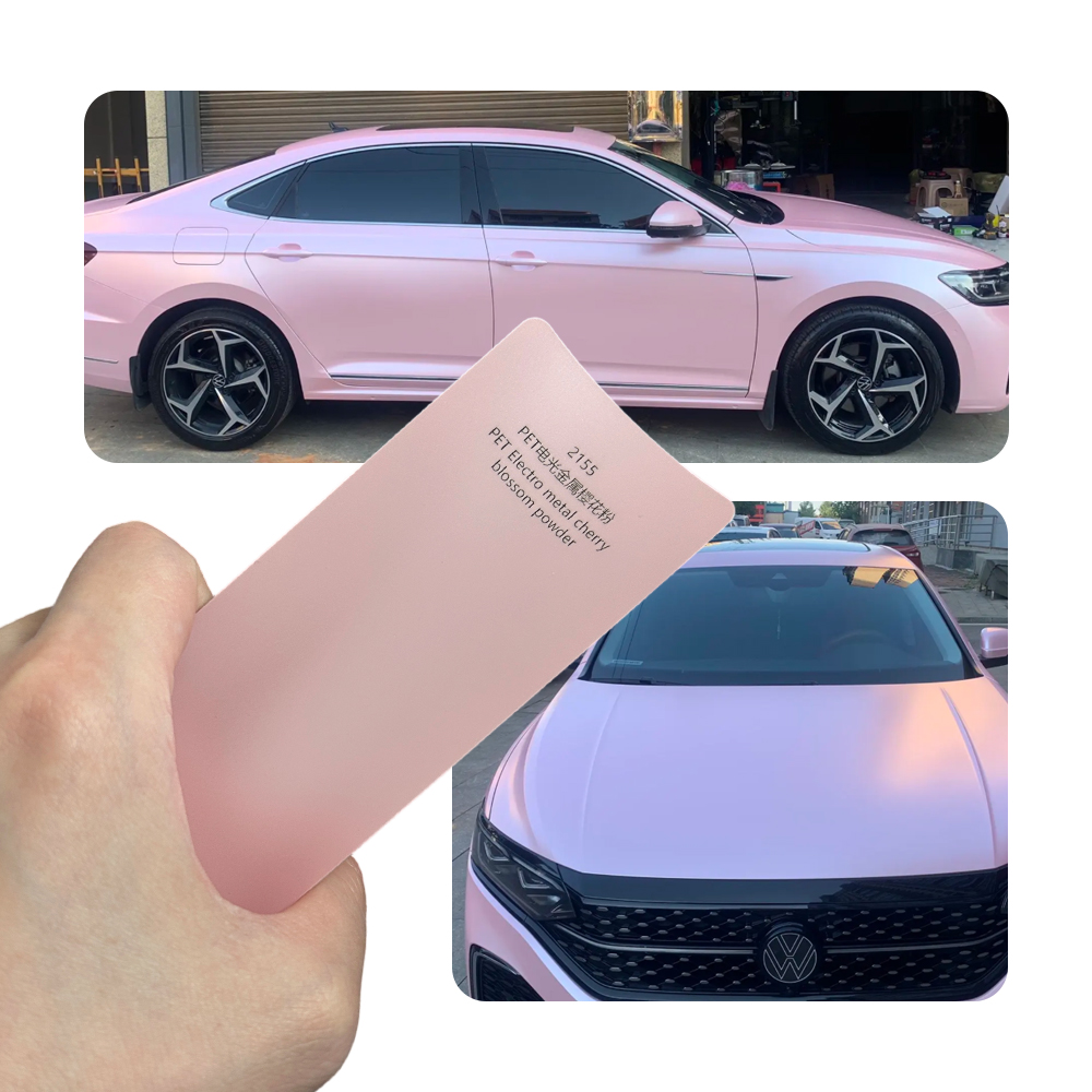 Car Vinyl Wrap Roll 1.52X18M - 전기 메탈릭 체리 핑크 색상의 풀
