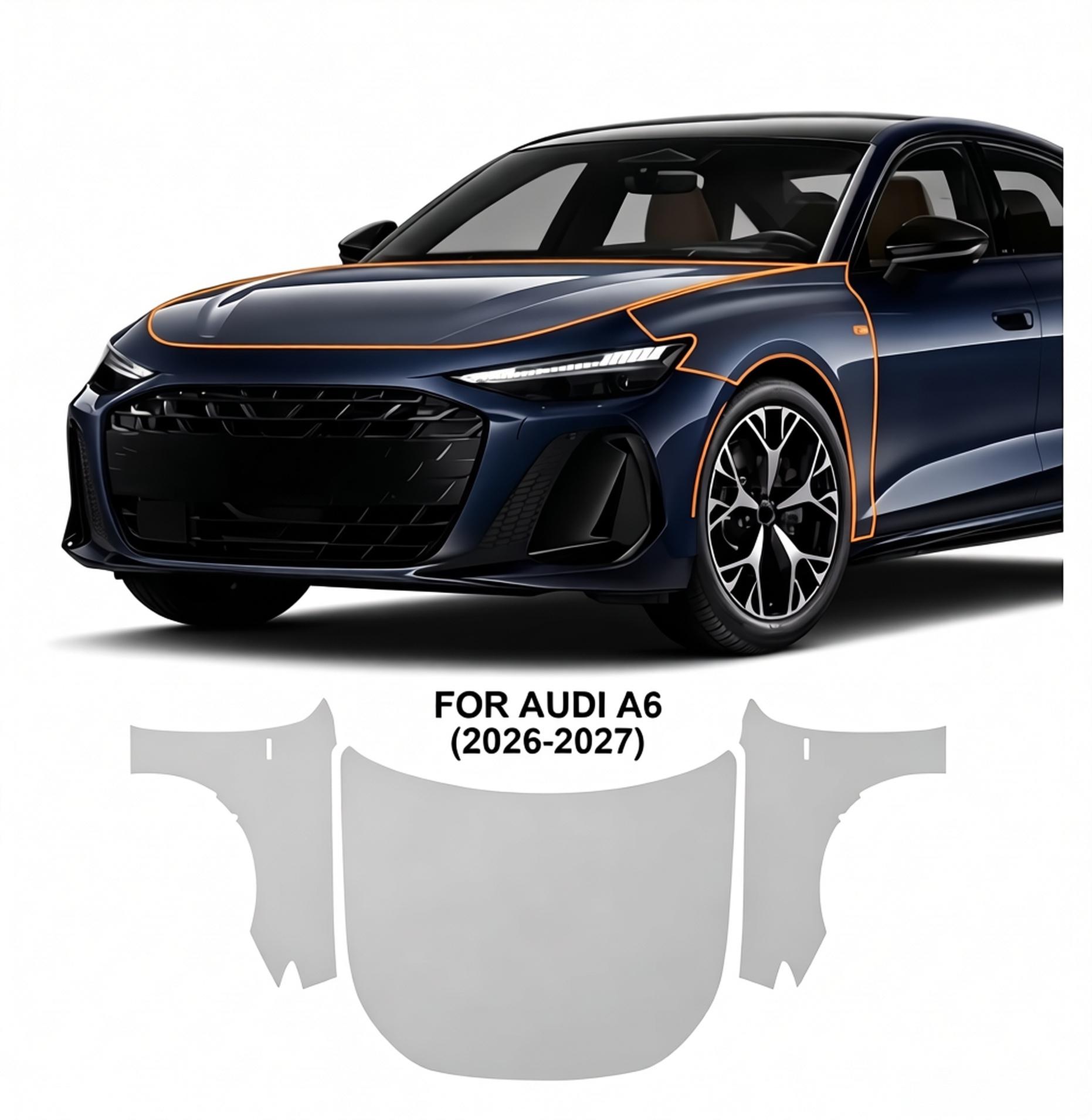 Car Paint Protection Film Kit Pre Cut - 아우디 A6 2026 2027용 9mil TPU