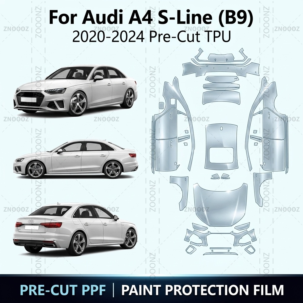 Ppf Film Clear Gloss Tpu - 아우디 A4 S-Line (B9) 2020-2024용 사전