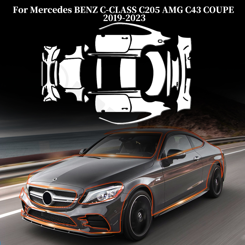 Car Paint Protection Film Kit Pre Cut - 메르세데스 벤츠 C 클래스 C205 AMG