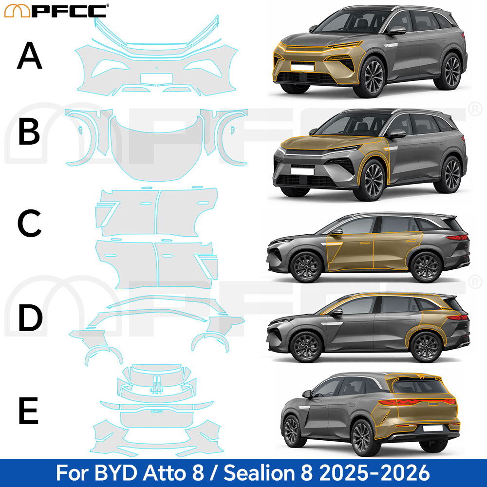 Car Paint Protection Film Kit Pre Cut - BYD ATTO 8, Sealion 8 (2025,