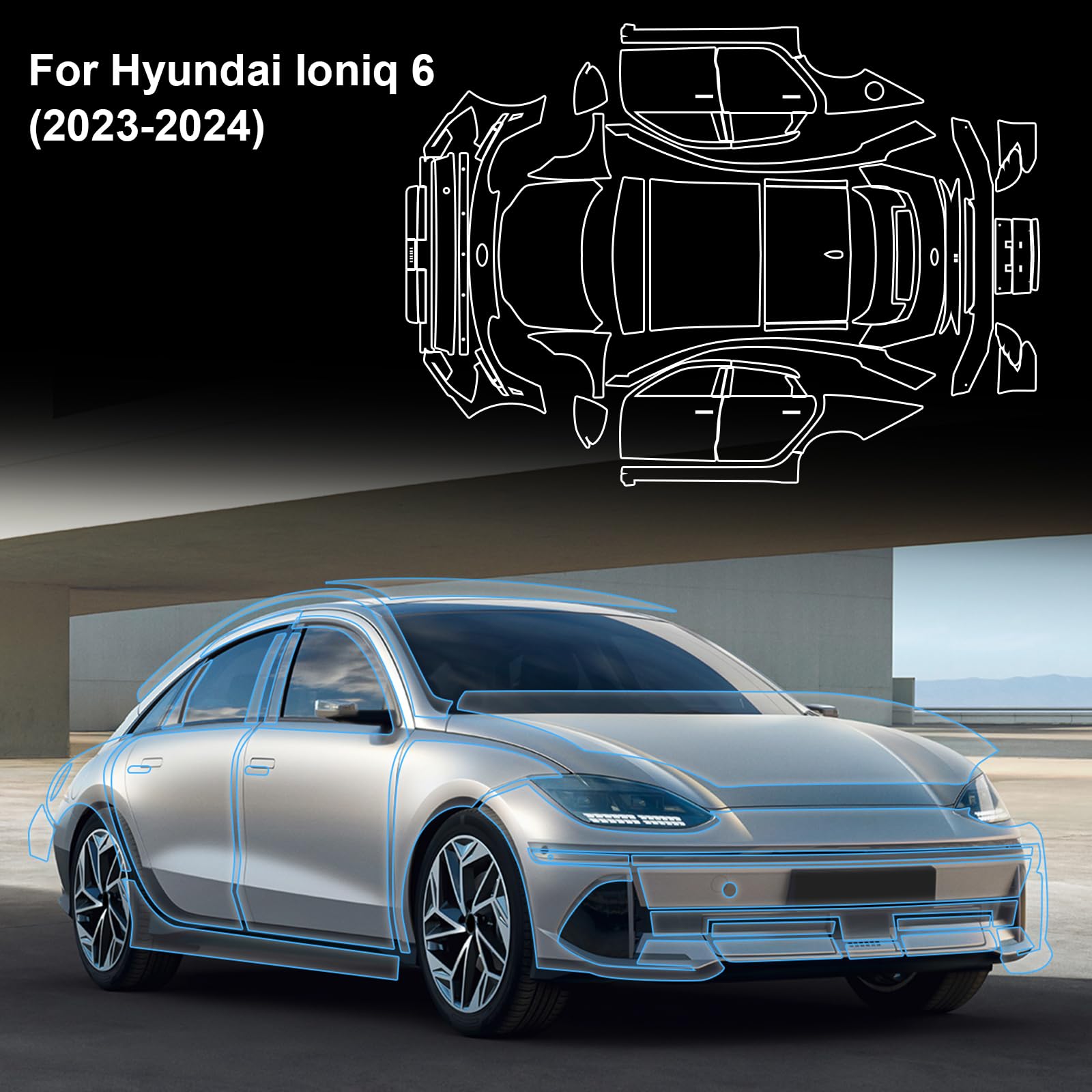 현대 IONIQ 6 2023-2024 TPU 페인트 보 - Paint Protection Film Matte 리뷰 및 가격