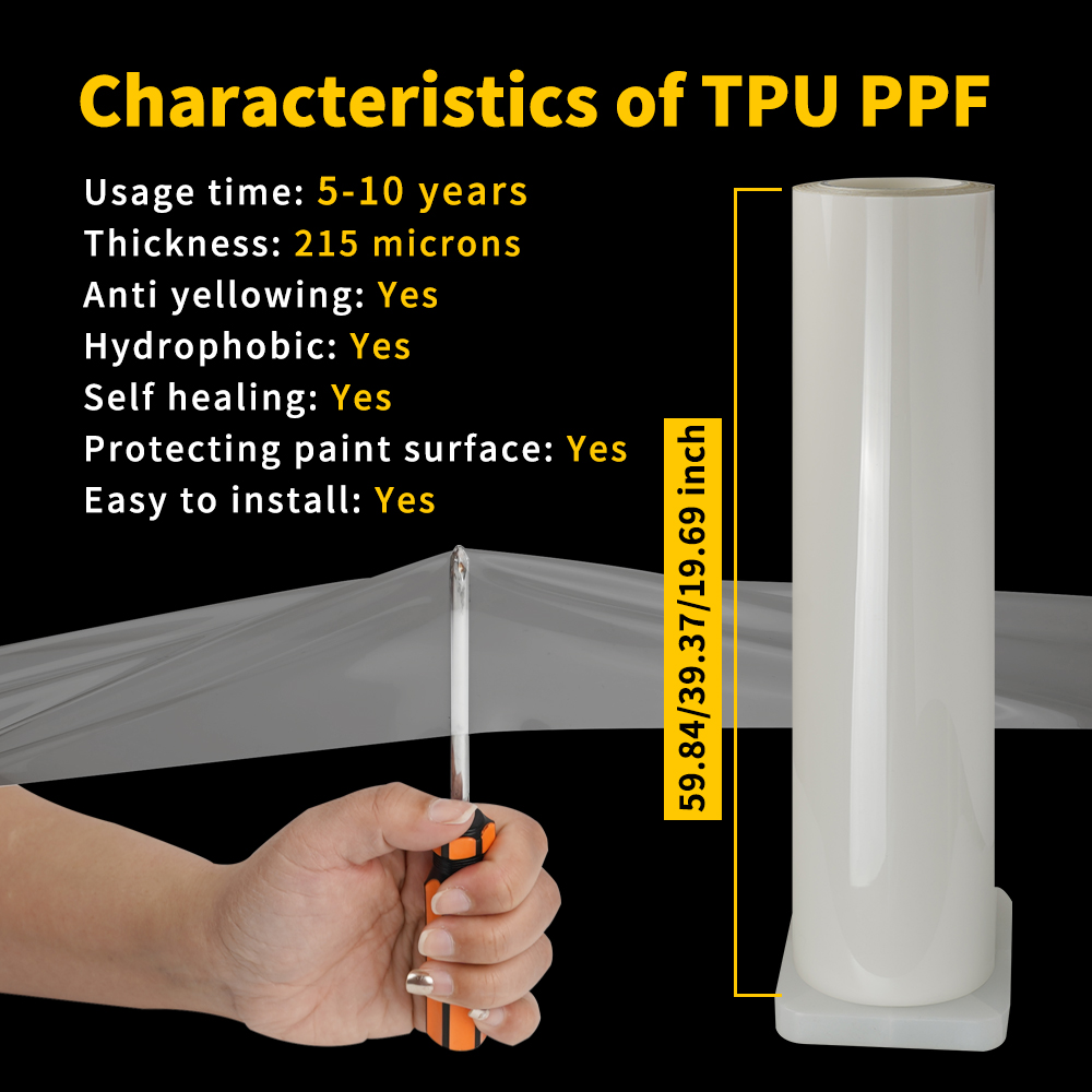 습식 설치 215미크론 8.5밀 TPU PPF 광택 투 - Tpu Ppf Self Healing Film 리뷰 및 가격