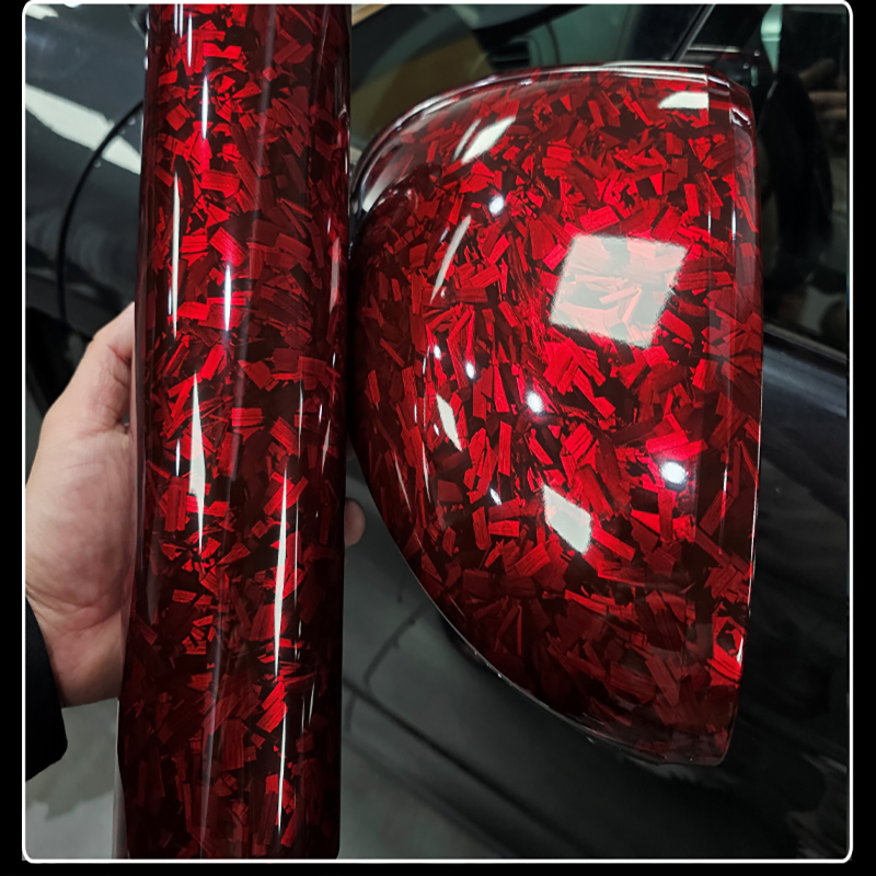 높은 광택 블랙 골드 실버 레드 단조 탄소 섬유 비닐  - Car Wrap Film Matte Black 리뷰 및 가격