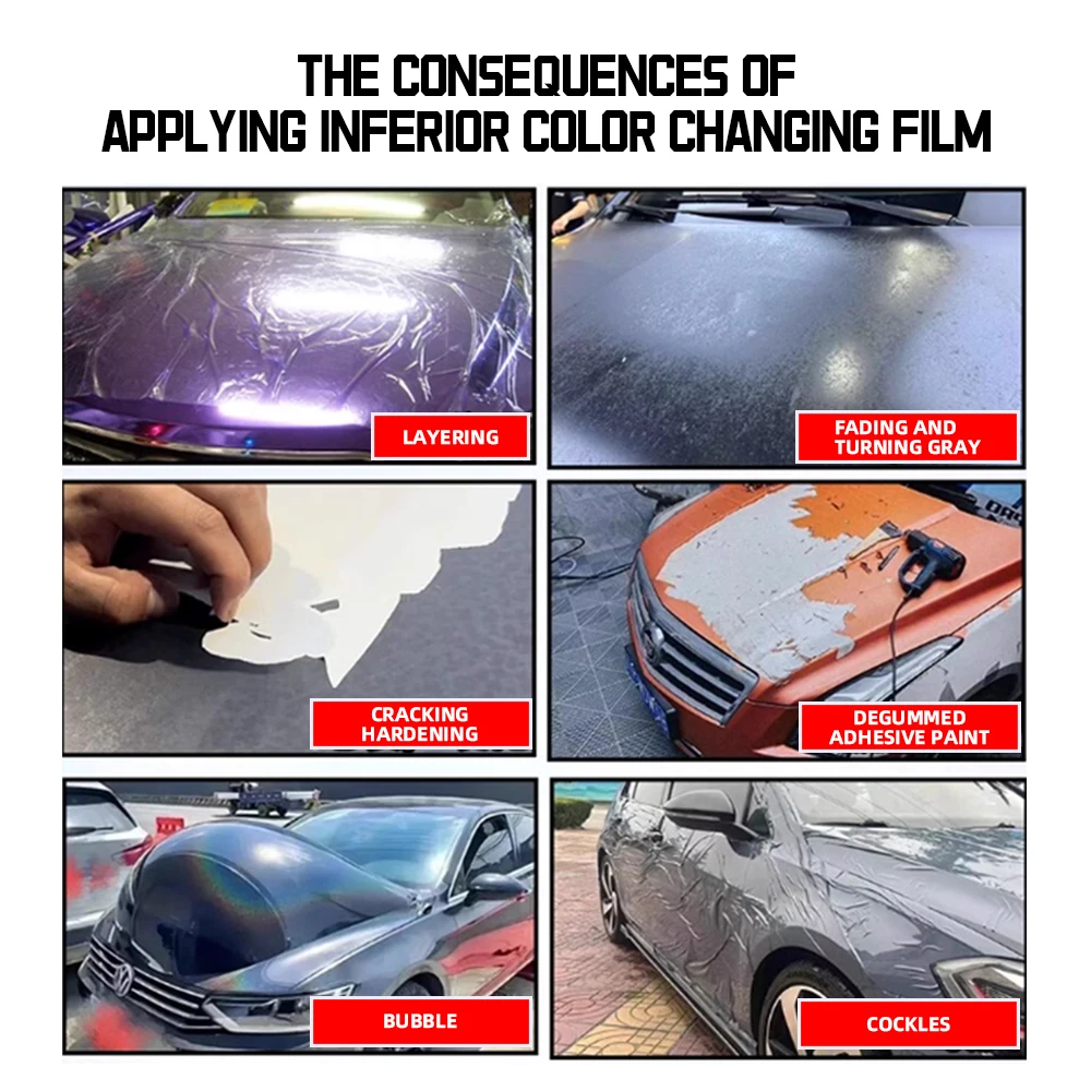 무광 전기 화이트에서 골드 색상으로 변하는 자동차 랩핑 - Car Vinyl Wrap Roll 1.52X18M 리뷰 및 가격