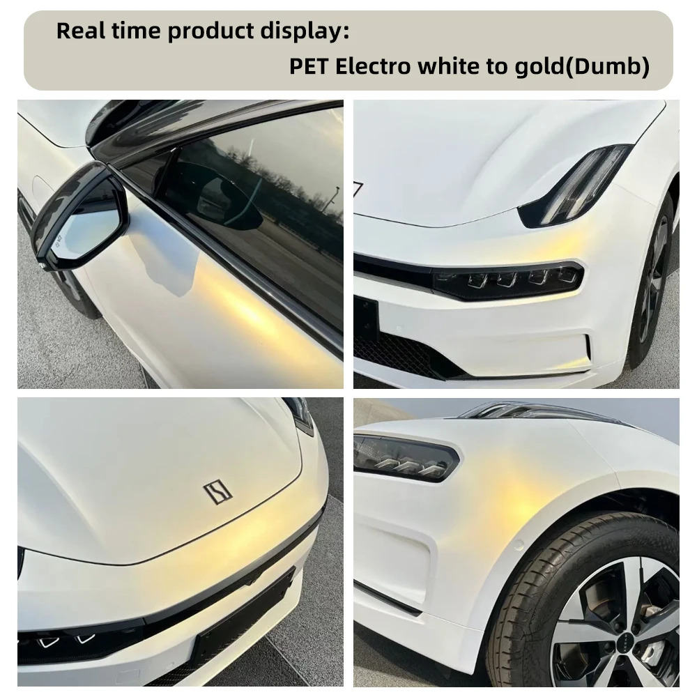 무광 전기 화이트에서 골드 색상으로 변하는 자동차 랩핑 - Car Vinyl Wrap Roll 1.52X18M 리뷰 및 가격
