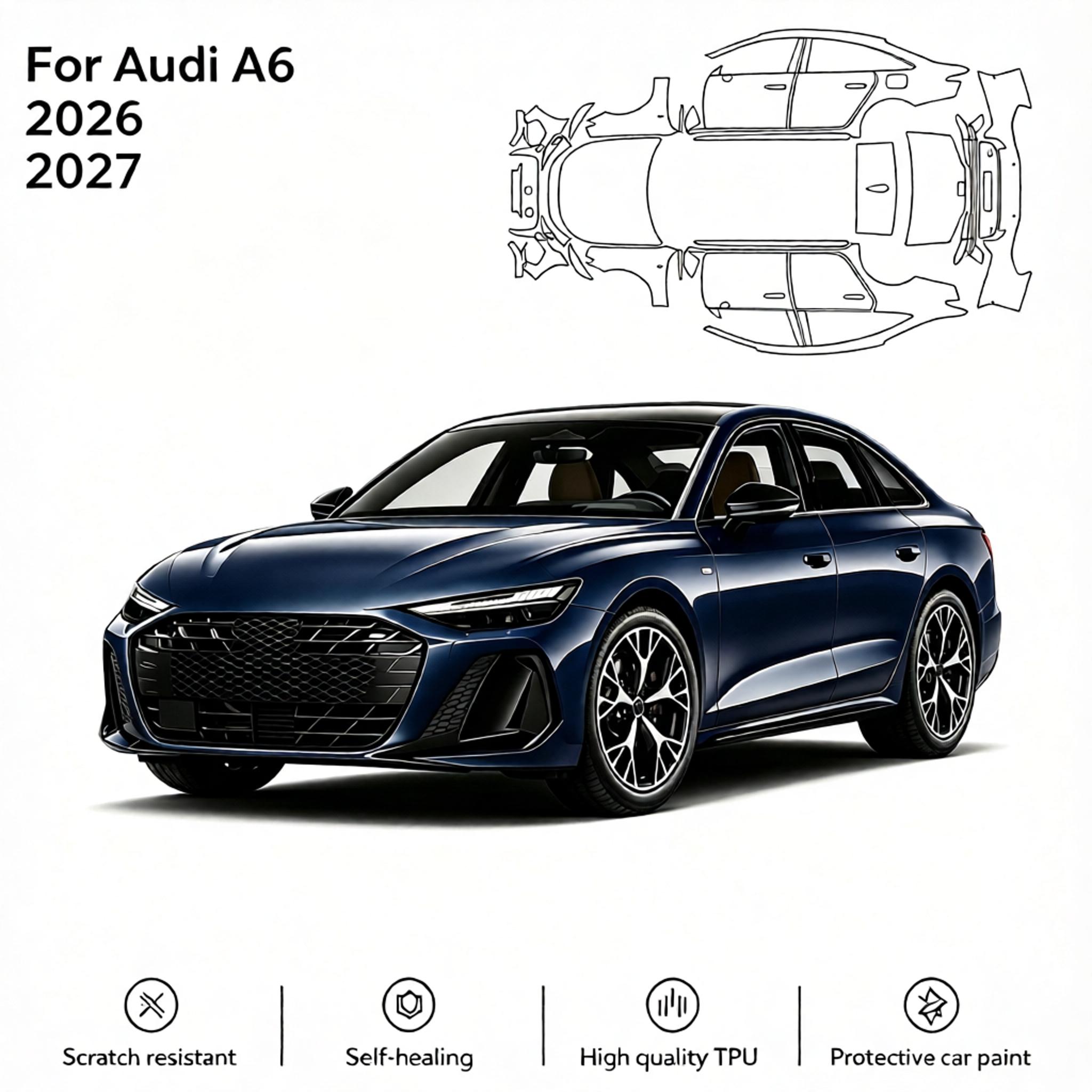 아우디 A6 2026 2027용 9mil TPU 범퍼  - Car Paint Protection Film Kit Pre Cut 리뷰 및 가격