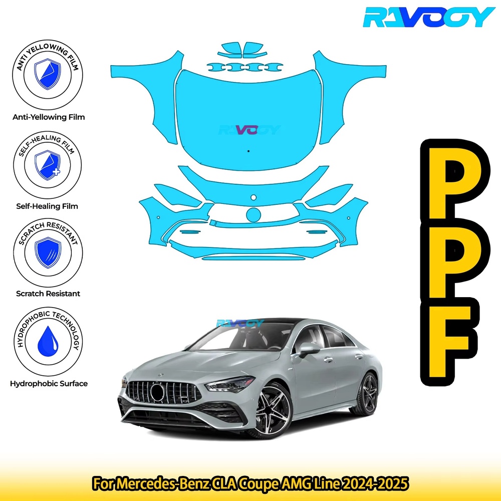 메르세데스-벤츠 CLA 쿠페 AMG 라인 2024-20 - Paint Protection Film Matte 리뷰 및 가격