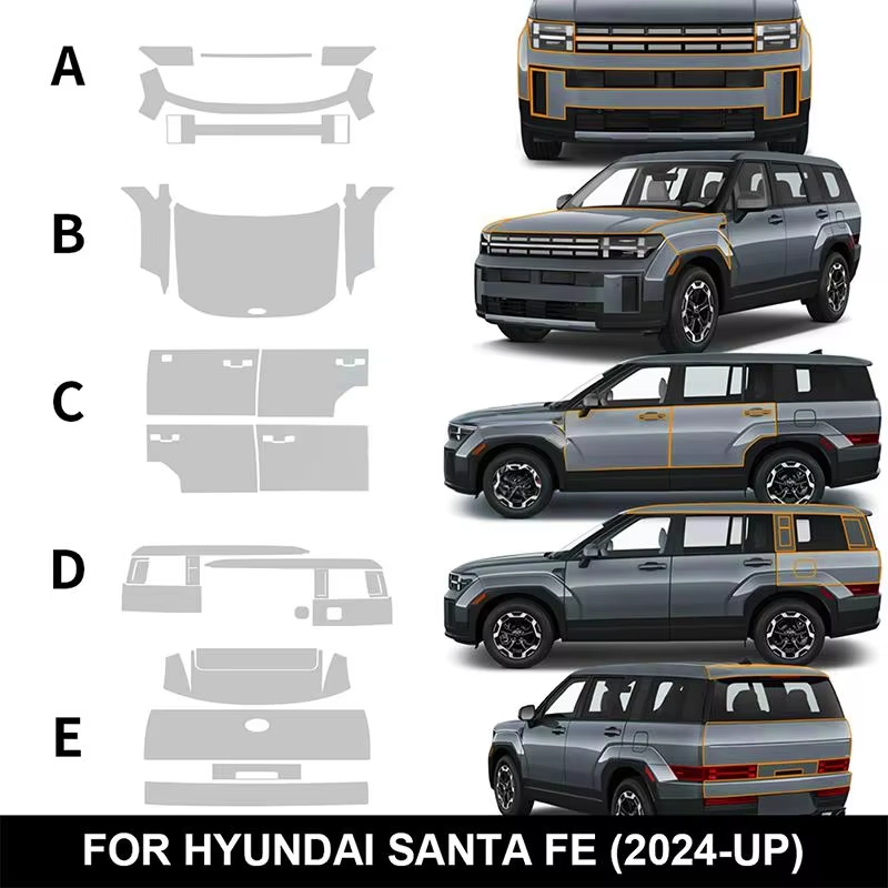 현대 싼타페 2024년식 이후 차량용 무광 및 투명 브 - Paint Protection Film Matte 리뷰 및 가격