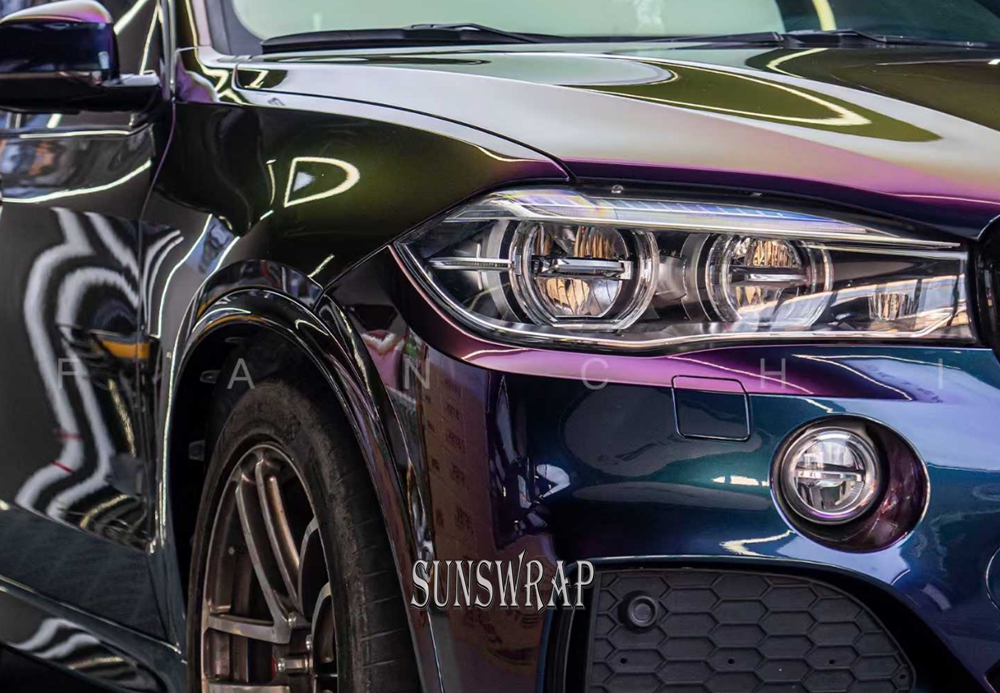 광택이 나는 카멜레온 비닐 PET 소재의 무지개 빛깔이 - Car Vinyl Wrap Roll 1.52X18M 리뷰 및 가격