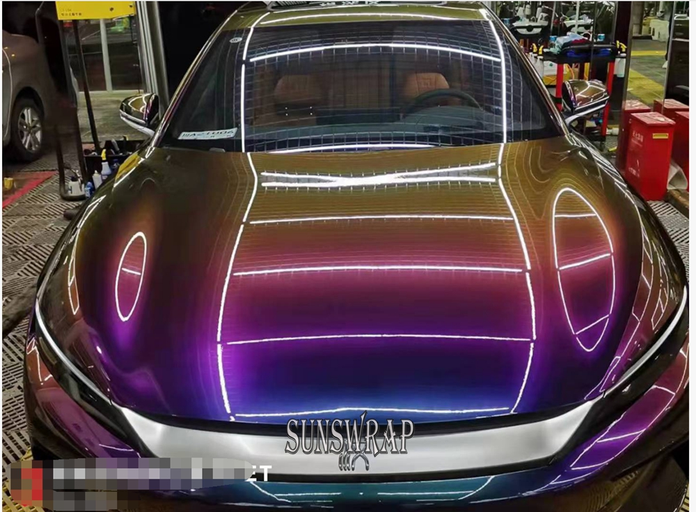 광택이 나는 카멜레온 비닐 PET 소재의 무지개 빛깔이 - Car Vinyl Wrap Roll 1.52X18M 리뷰 및 가격