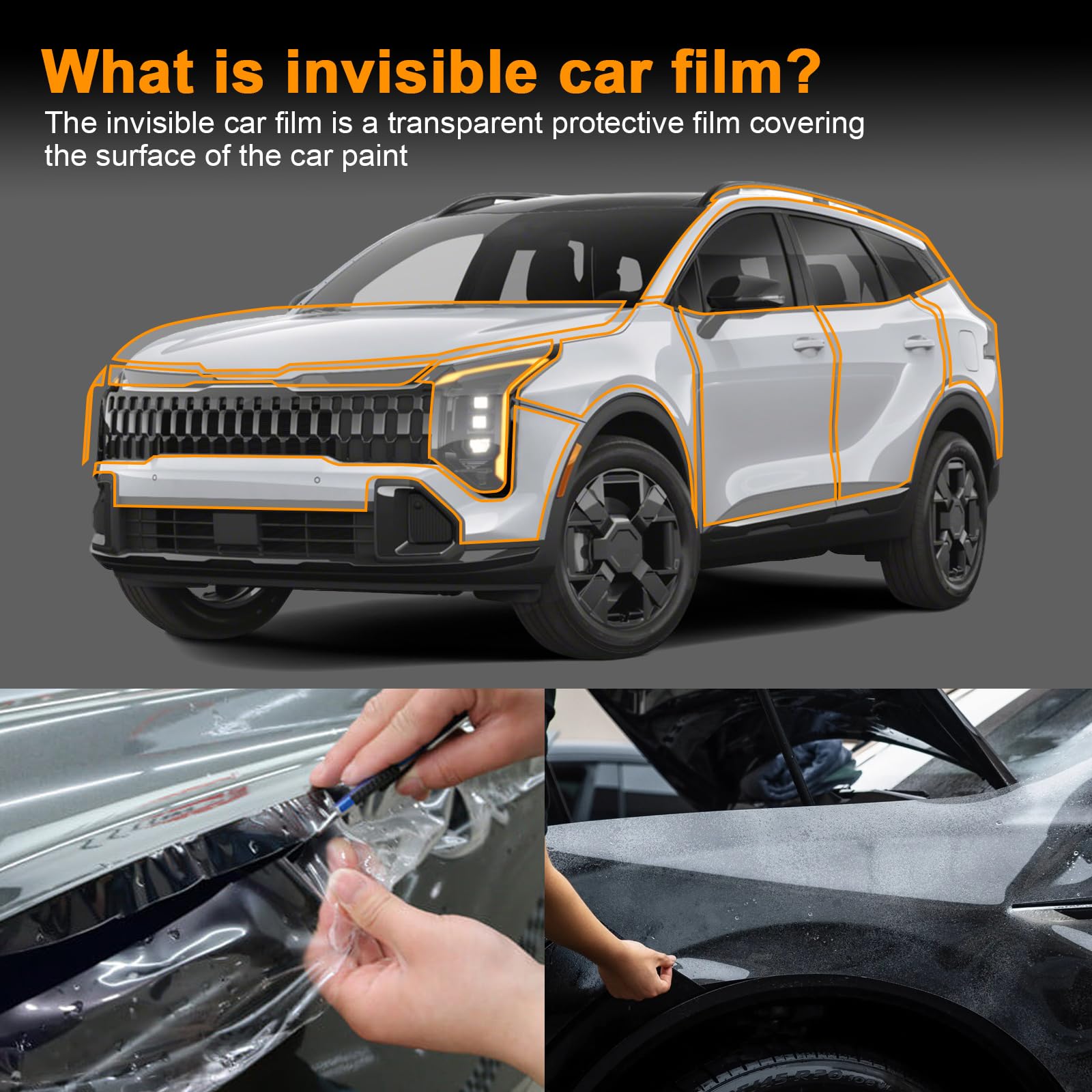 9Mil TPU 범퍼 후드 페인트 보호 필름 기아 스포 - Car Paint Protection Film Kit Pre Cut 리뷰 및 가격